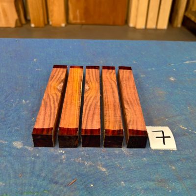 Nicaraguan Cocobolo Pen Blank Set 22x22x150 mm X 5