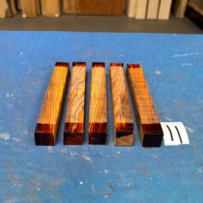 Nicaraguan Cocobolo Pen Blank Set 22x22x150 mm X 5