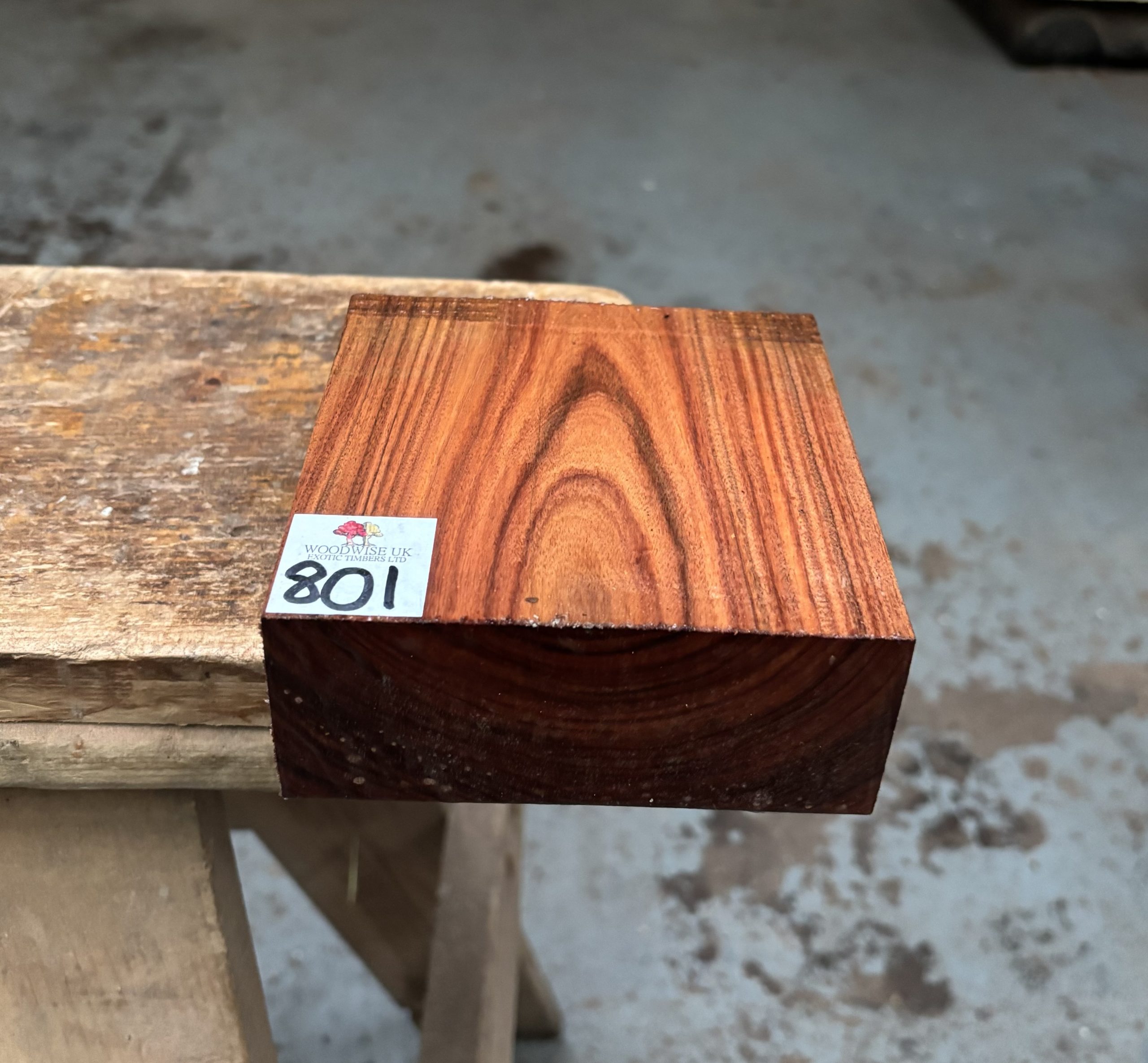 Bolivian Rosewood 125x125x52 mm