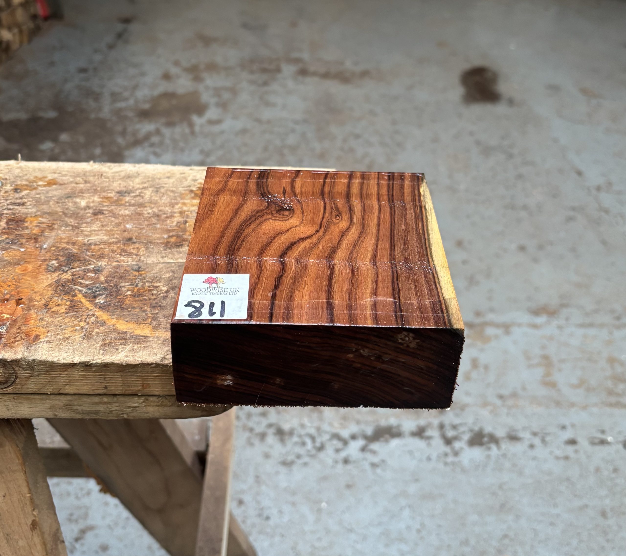 Bolivian Rosewood 125x125x48 mm