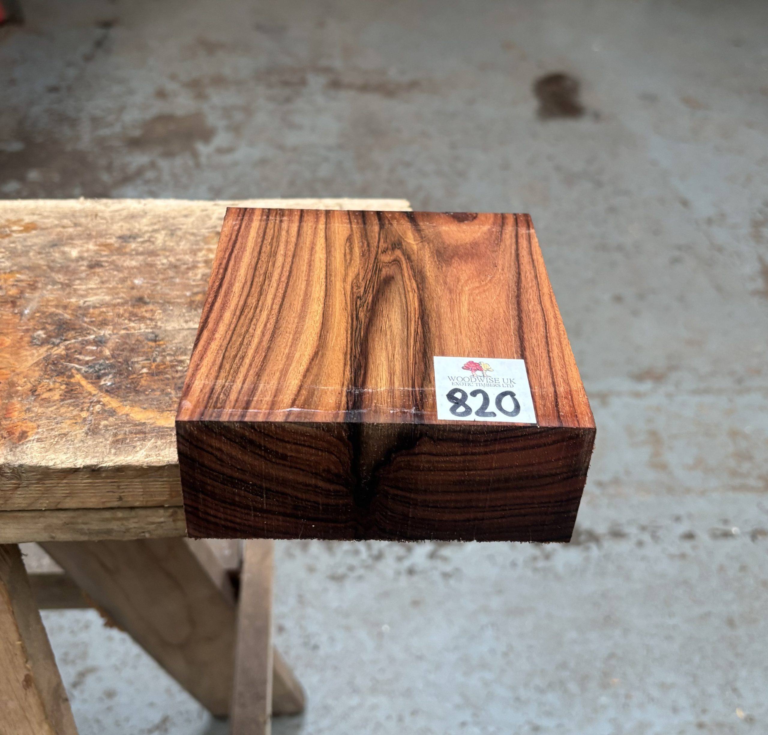 Bolivian Rosewood 125x125x52 mm