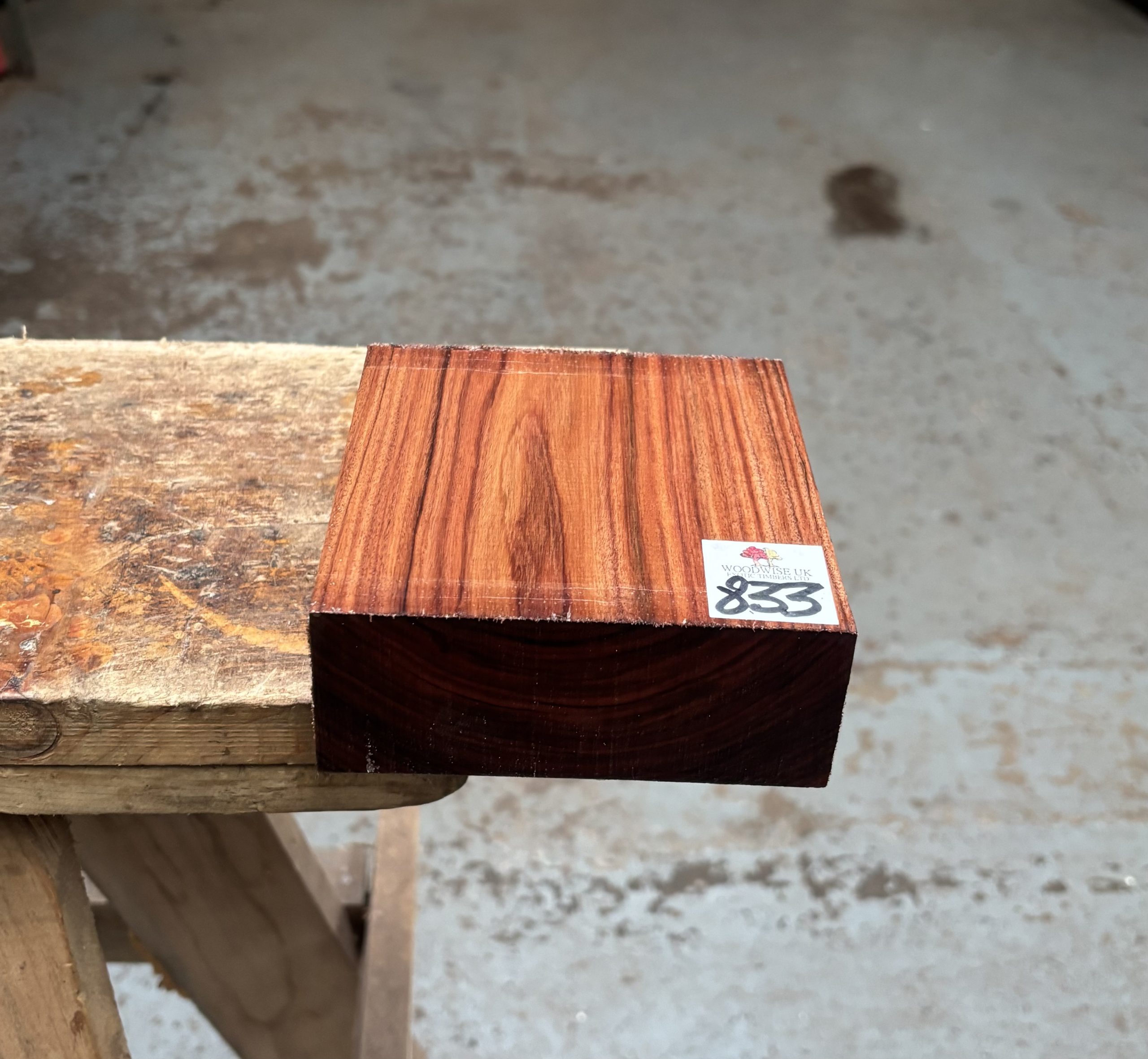 Bolivian Rosewood 125x125x52 mm