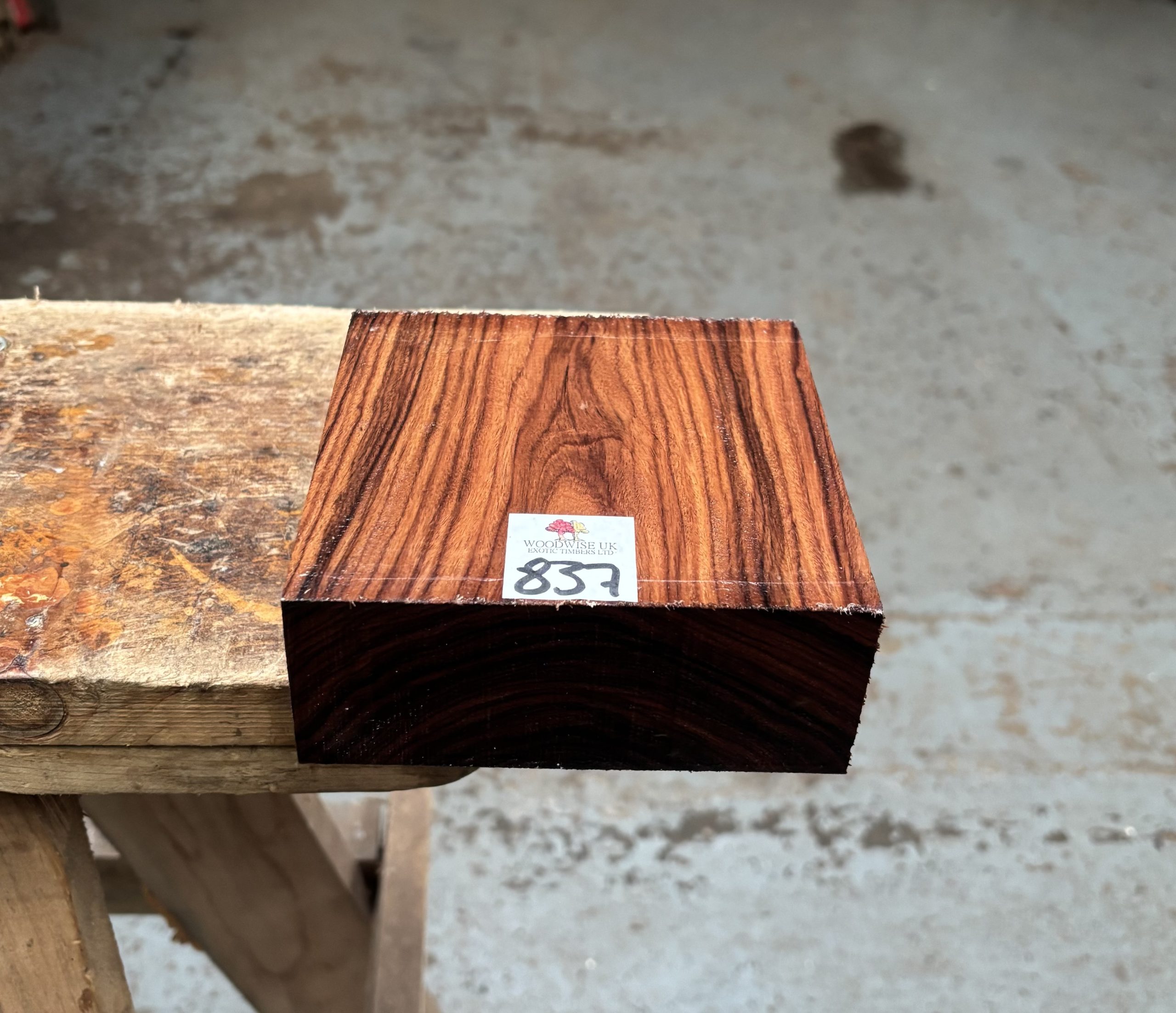 Bolivian Rosewood 125x125x52 mm