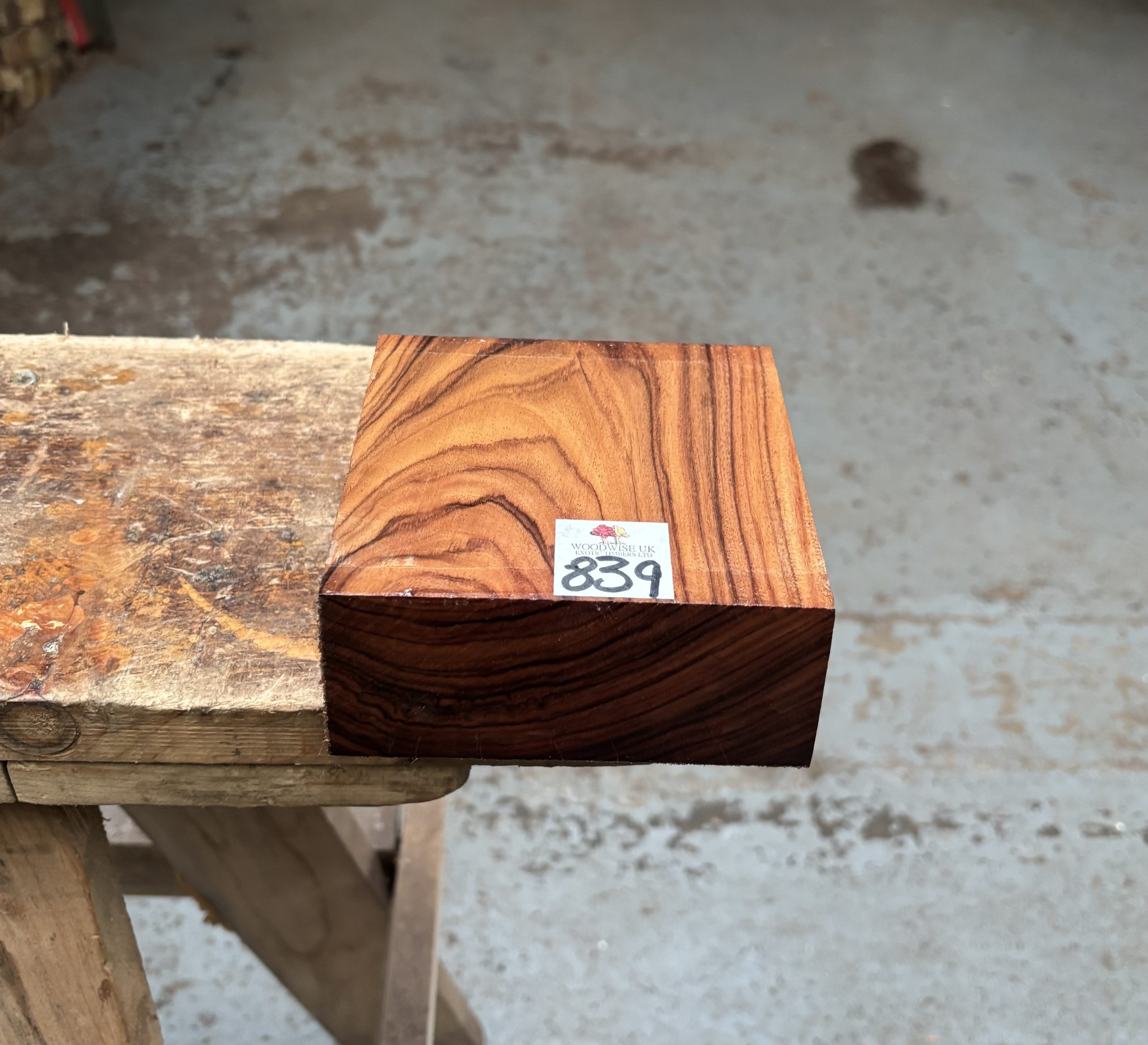 Bolivian Rosewood 125x125x52 mm