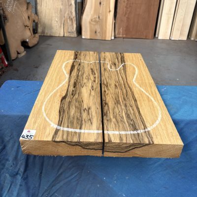 Black Limba Guitar Body Blank (2 Pieces) 550x380x48 mm