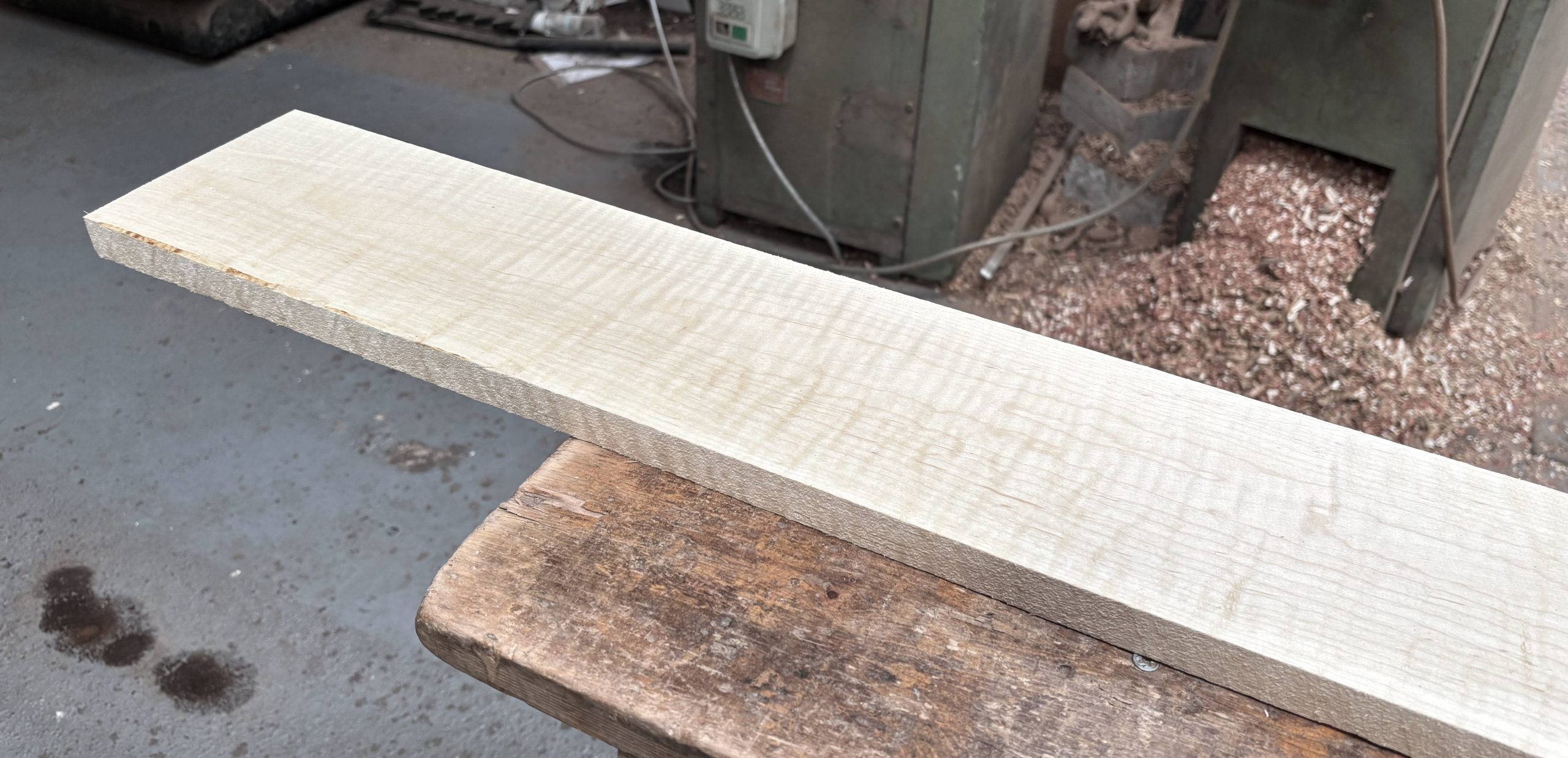 Curly Maple 1030x140x21 mm