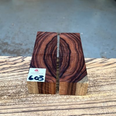 Bolivian Rosewood Bookmatched (2 Pieces) Knife Blanks 155x100x35 mm