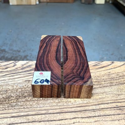 Bolivian Rosewood Bookmatched (2 Pieces) Knife Blanks 155x100x35 mm