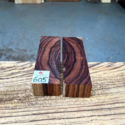 Bolivian Rosewood Bookmatched (2 Pieces) Knife Blanks 155x100x35 mm