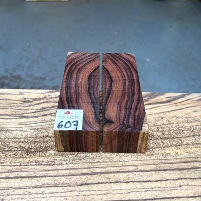 Bolivian Rosewood Bookmatched (2 Pieces) Knife Blanks 155x100x35 mm