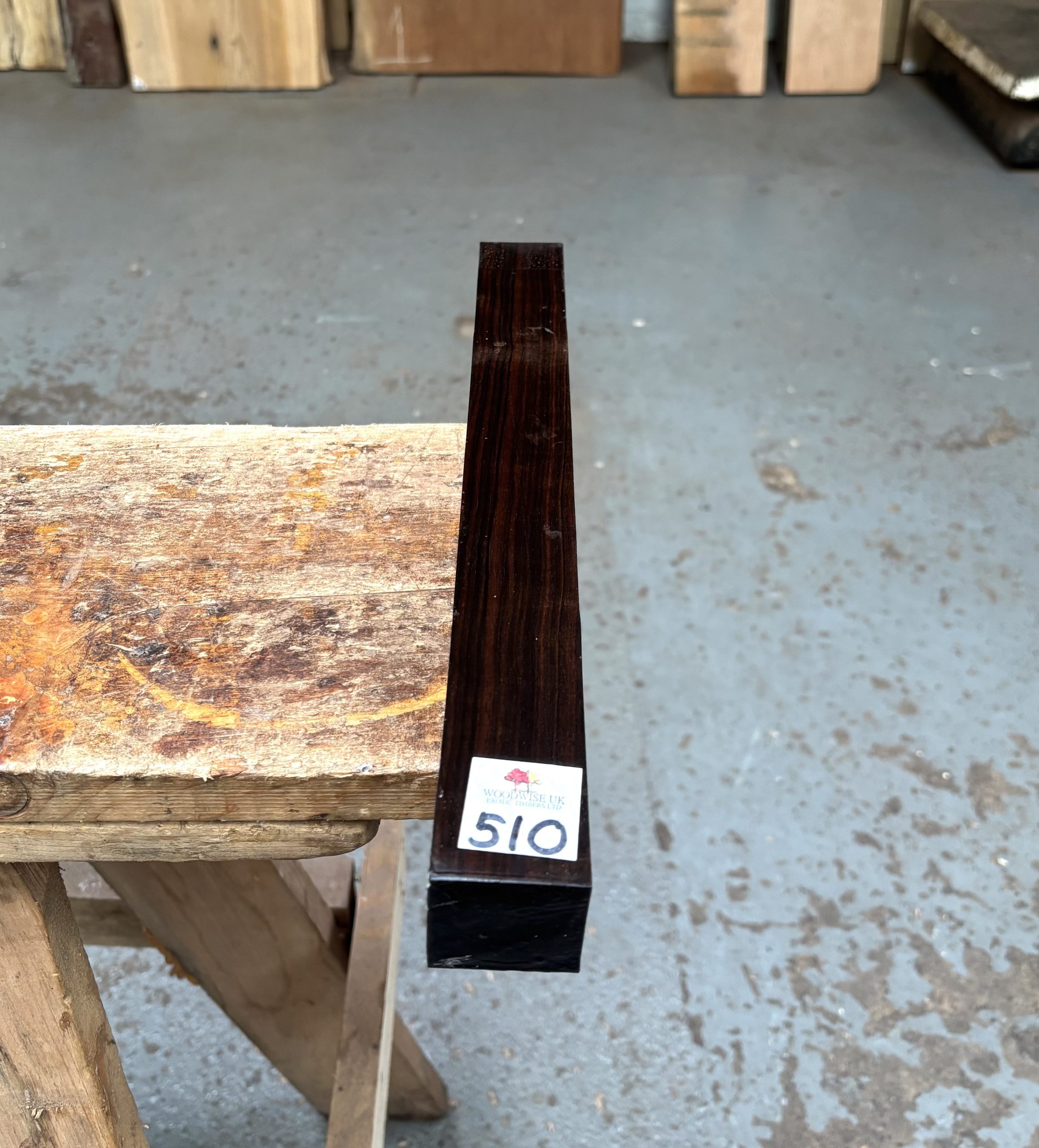 Macassar Ebony 1.5x1.5x14.5 inches