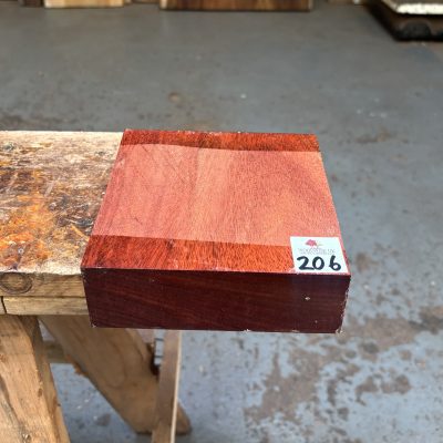 Bloodwood 6x6x2 Inches