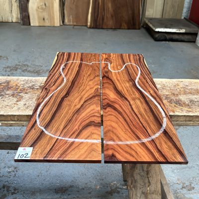 Bolivian Rosewood Guitar Top 550x360x9 mm