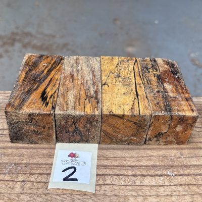 Spalted Tamarind Block/Bottle Stopper Blanks (4 Pieces) 40x40x80 mm