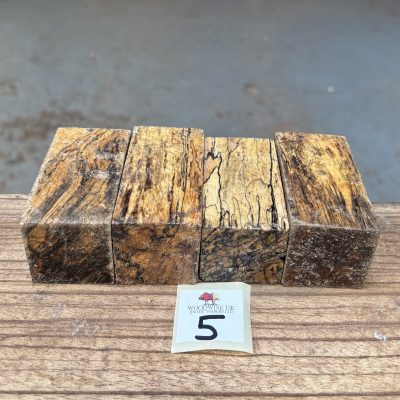 Spalted Tamarind Block/Bottle Stopper Blanks (4 Pieces) 40x40x80 mm