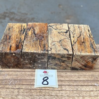 Spalted Tamarind Block/Bottle Stopper Blanks (4 Pieces) 40x40x80 mm
