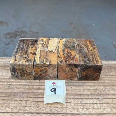 Spalted Tamarind Block/Bottle Stopper Blanks (4 Pieces) 40x40x80 mm