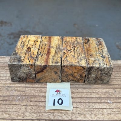 Spalted Tamarind Block/Bottle Stopper Blanks (4 Pieces) 40x40x80 mm