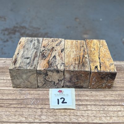 Spalted Tamarind Block/Bottle Stopper Blanks (4 Pieces) 40x40x80 mm