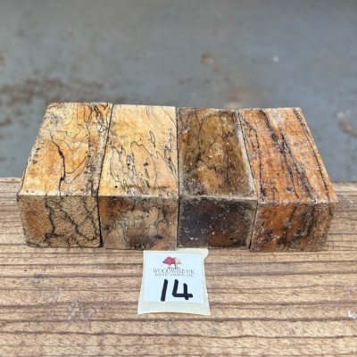 Spalted Tamarind Block/Bottle Stopper Blanks (4 Pieces) 40x40x80 mm