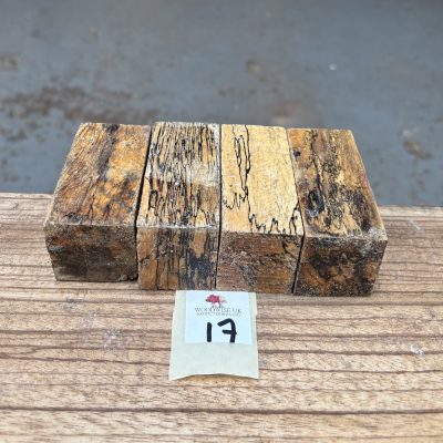 Spalted Tamarind Block/Bottle Stopper Blanks (4 Pieces) 40x40x80 mm
