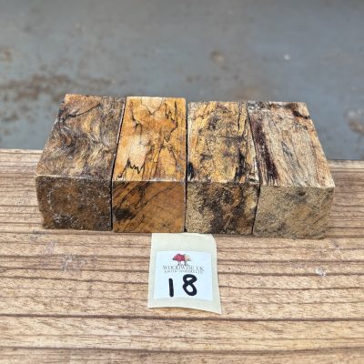 Spalted Tamarind Block/Bottle Stopper Blanks (4 Pieces) 40x40x80 mm