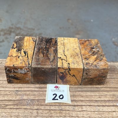 Spalted Tamarind Block/Bottle Stopper Blanks (4 Pieces) 40x40x80 mm