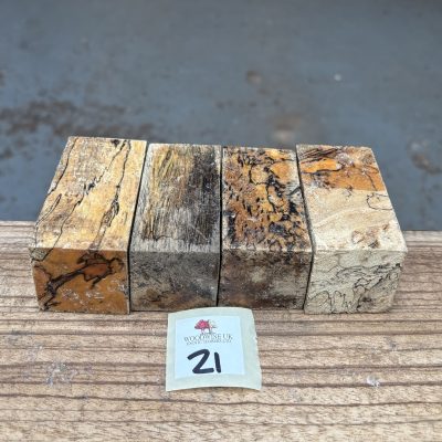 Spalted Tamarind Block/Bottle Stopper Blanks (4 Pieces) 40x40x80 mm