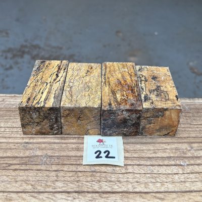 Spalted Tamarind Block/Bottle Stopper Blanks (4 Pieces) 40x40x80 mm
