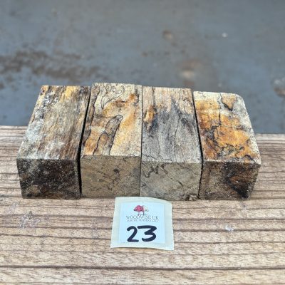 Spalted Tamarind Block/Bottle Stopper Blanks (4 Pieces) 40x40x80 mm