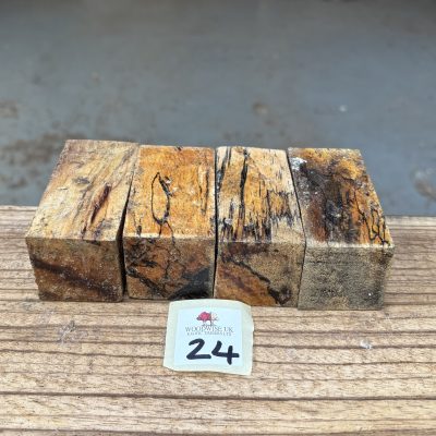 Spalted Tamarind Block/Bottle Stopper Blanks (4 Pieces) 40x40x80 mm