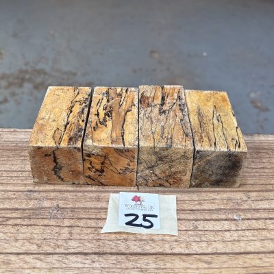 Spalted Tamarind Block/Bottle Stopper Blanks (4 Pieces) 40x40x80 mm