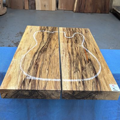 Black Limba Guitar Body Blank (2 Pieces) 530x405x48 mm