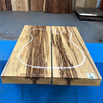 Black Limba Guitar Body Blank (2 Pieces) 530x405x44 mm
