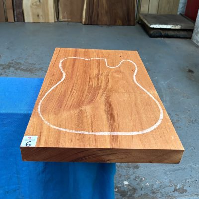 Khaya Mahogany Guitar Body Blank (1 Piece) 550x355x48 mm
