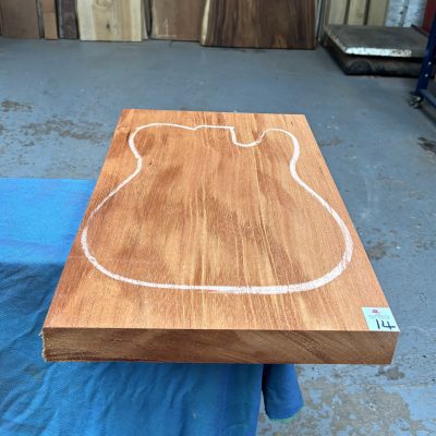 Khaya Mahogany Guitar Body Blank (1 Piece) 530x355x48 mm