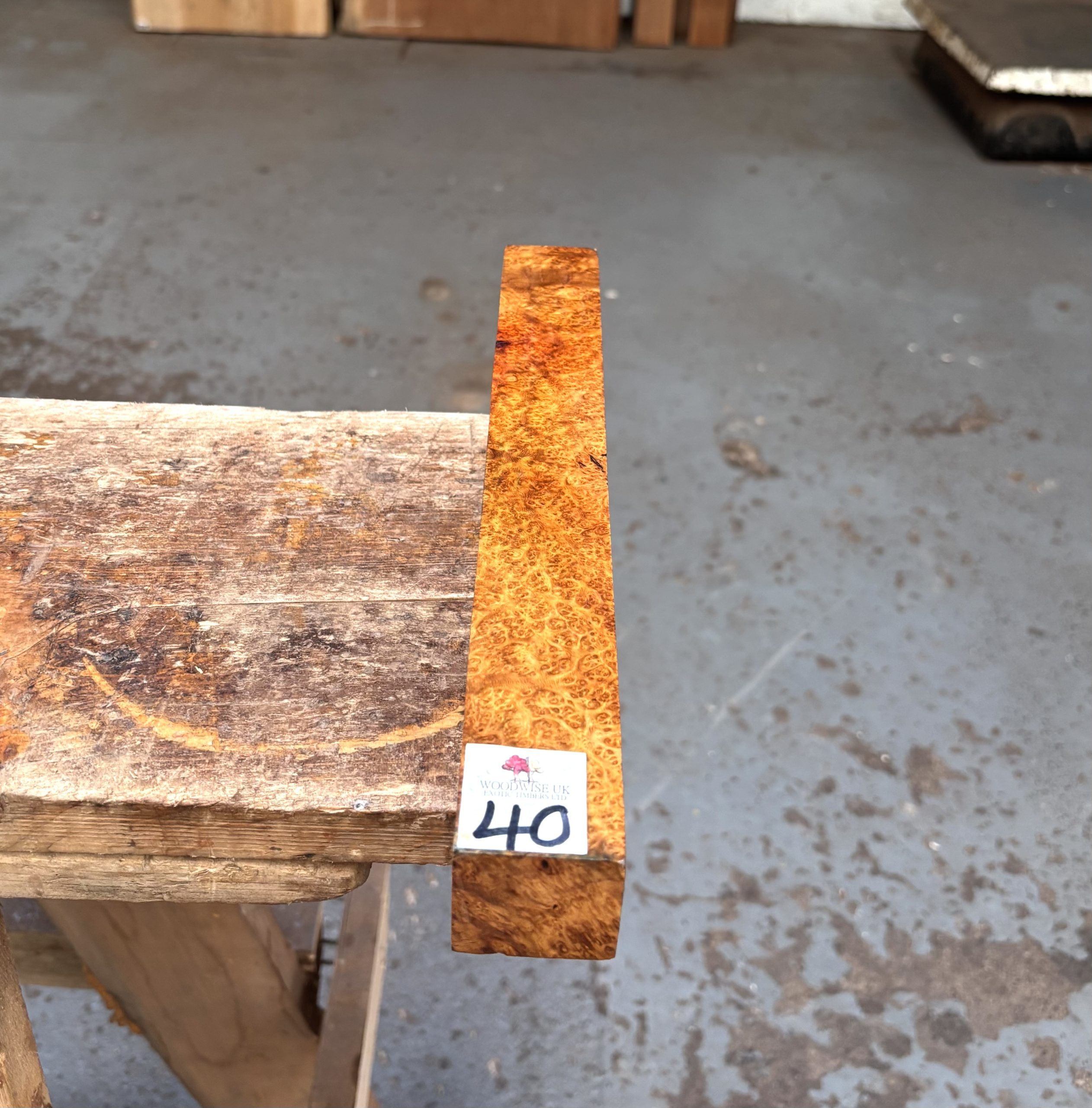 Amboyna Burl 40x40x310 mm