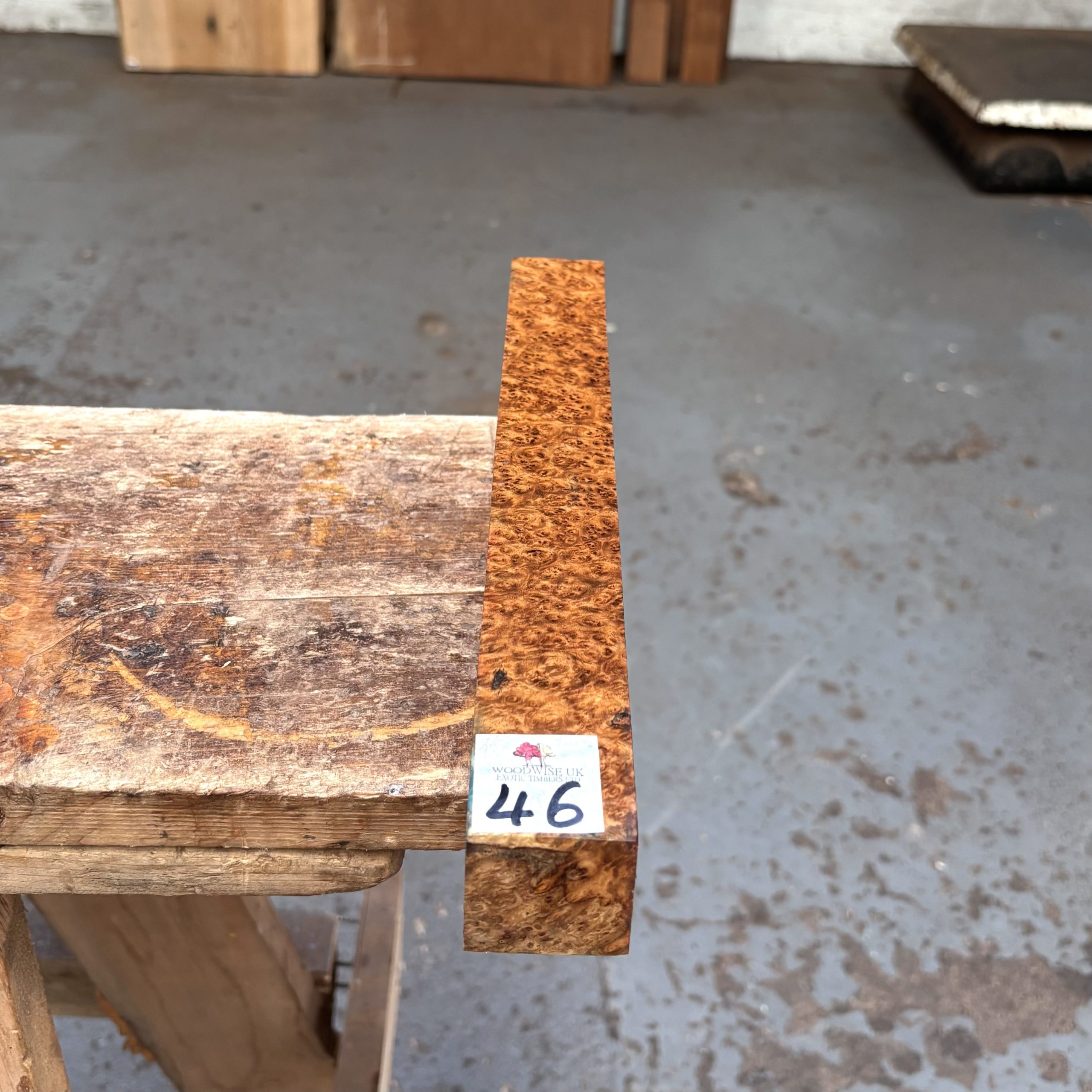 Amboyna Burl 40x40x310 mm