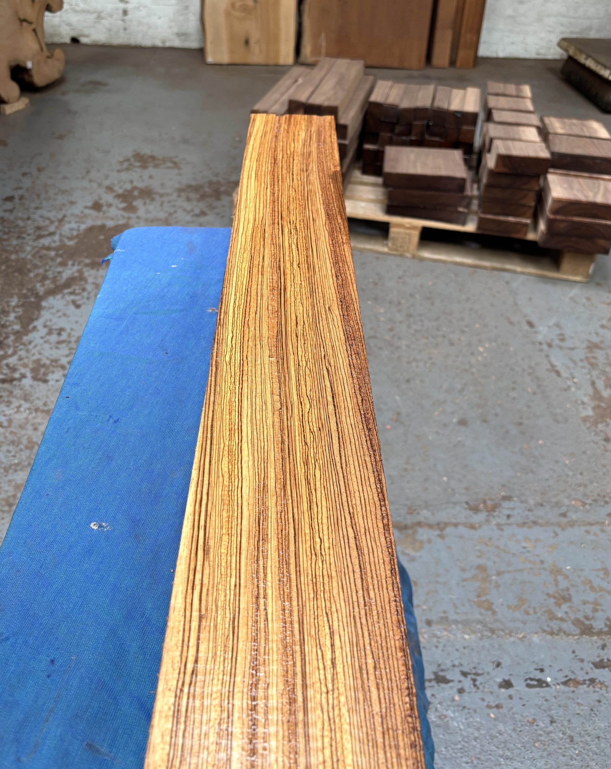 Zebrano Guitar Neck 910x110x45 mm