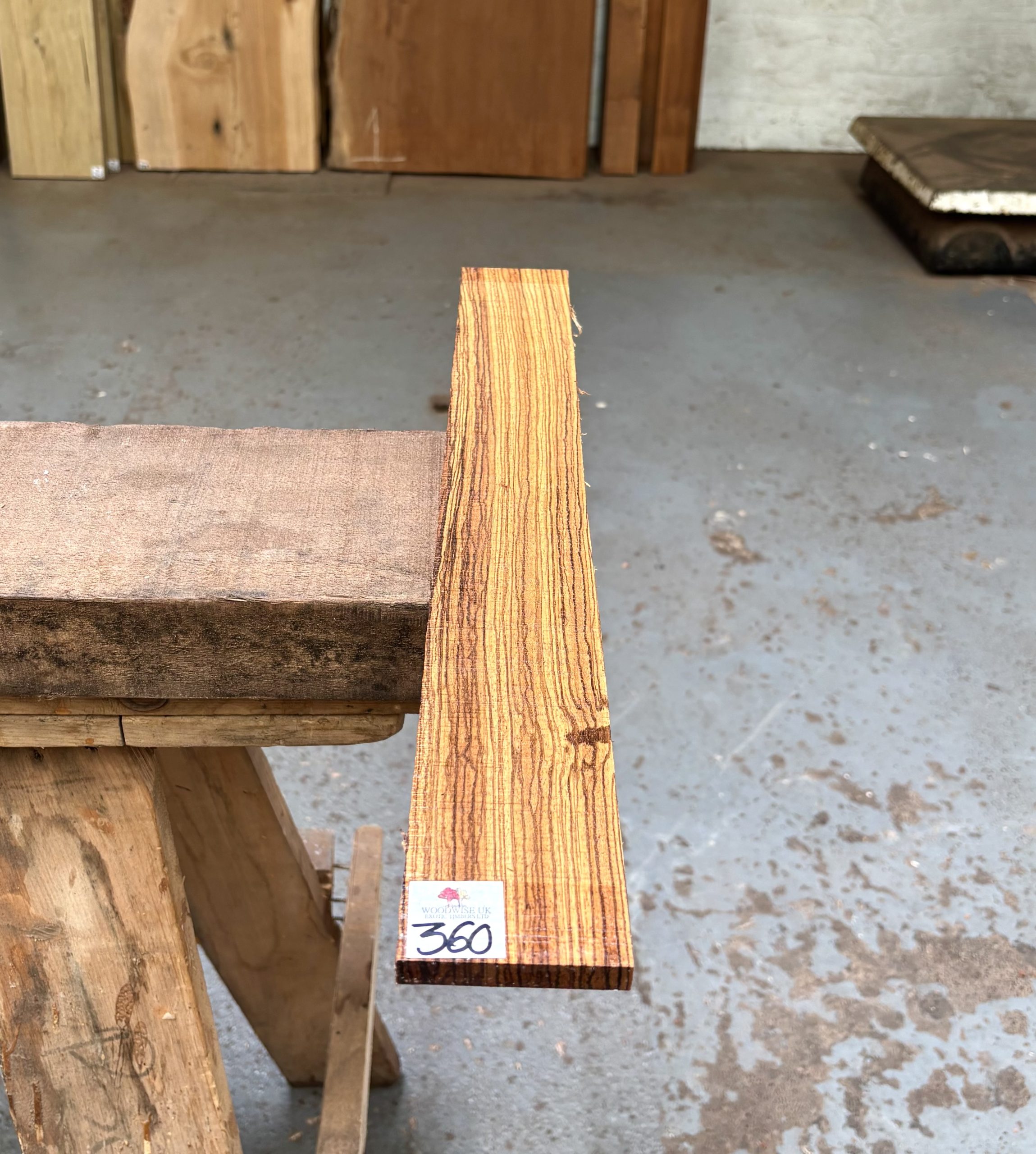 Zebrano Fingerboard 580x70x10 mm