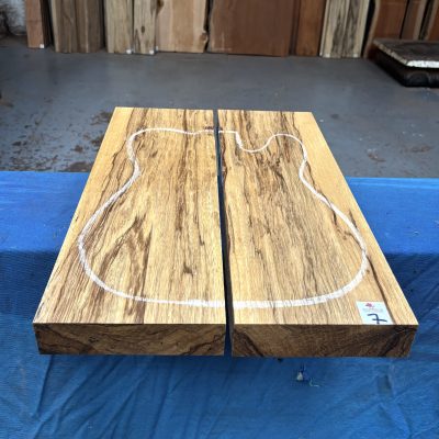 Black Limba / Korina Guitar Body Blank (2 Pieces) 530x370x48 mm