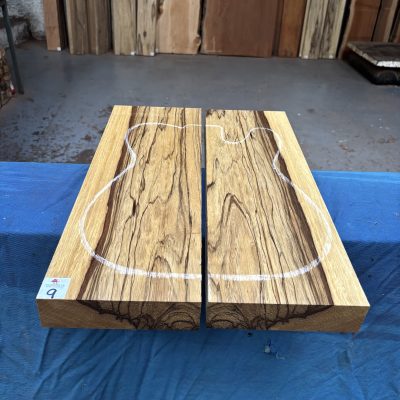 Black Limba / Korina Guitar Body Blank (2 Pieces) 530x365x48 mm