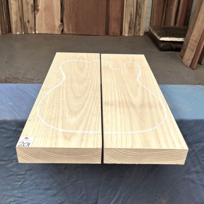 Swamp Ash 2 Piece Guitar Body Blanks 530x355x46 mm