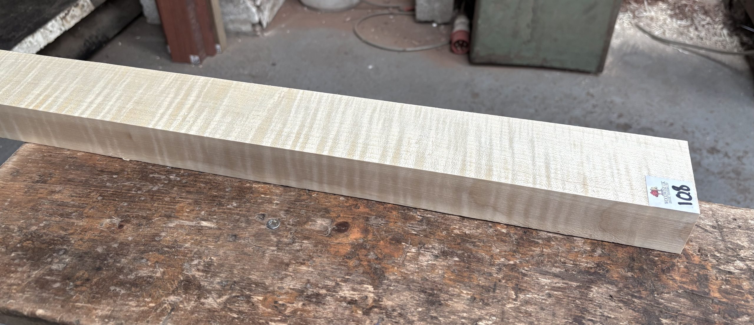 Curly Maple Guitar Neck 915x75x40 mm