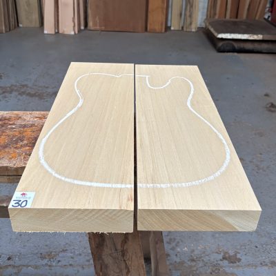 Obeche Guitar Body Blank (2 Pieces) 530x355x47 mm