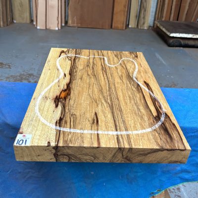Black Limba / Korina Guitar Body Blank (1 Piece) 520x370x48 mm