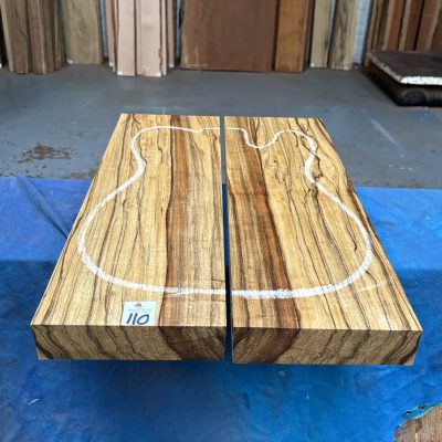 Black Limba / Korina Guitar Body Blank (2 Pieces) 515x360x48 mm