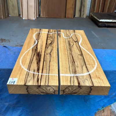Black Limba / Korina Guitar Body Blank (2 Pieces) 520x360x48 mm