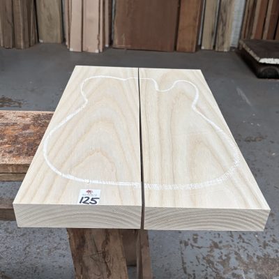 Swamp Ash 2 Piece Guitar Body Blanks 530x355x47 mm