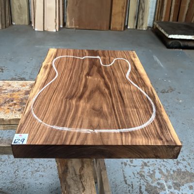 American Walnut Guitar Body Blank (1 Piece) 535x380x46 mm